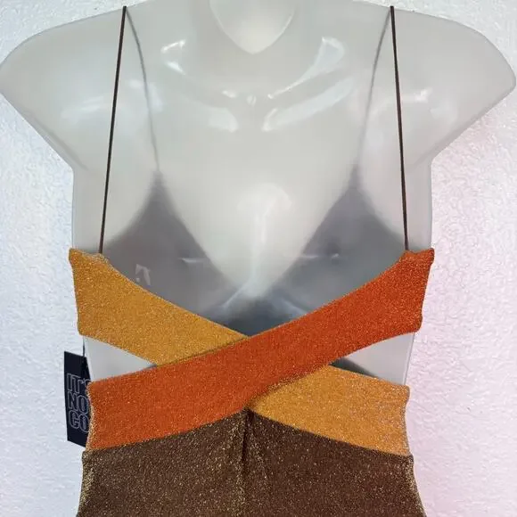 Its Now Cool Swimsuit Womens XS The Riot One Piece Metallic Shimmer Free People - Picture 8 of 11